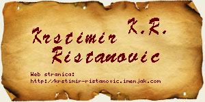 Krstimir Ristanović vizit kartica